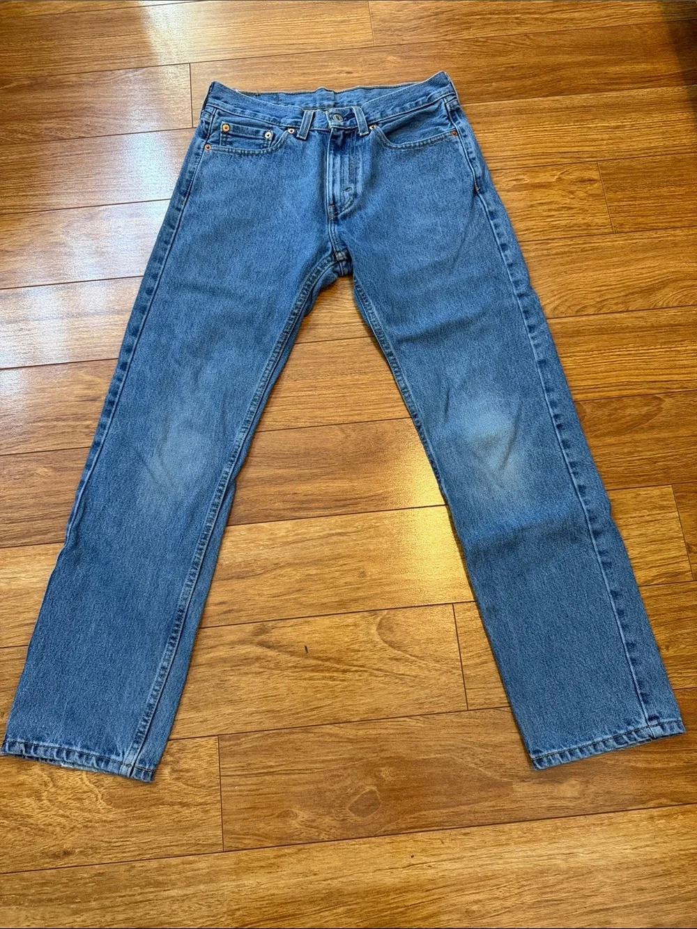 Classic Blue Levi Men's Straight-Leg Jeans 29x30